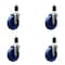 Service Caster 5'' Solid Poly Wheel Swivel 1-1/2'' Expanding Stem Caster Set, 4PK SCC-EX20S514-SPUS-112-4 - alternate 1